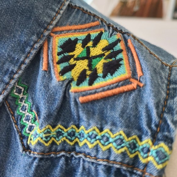 Embroidered Button Down By Girl Krazy - Picture 6 of 15